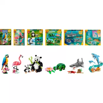 LEGO Creator Savvaļas dzīvnieku komplekts 3-in-1 Būvēšanas bloku komplekts (1171 gab.)