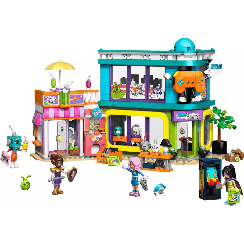 LEGO Friends 42674 Komiksu un spēļu veikala būvēšanas komplekts