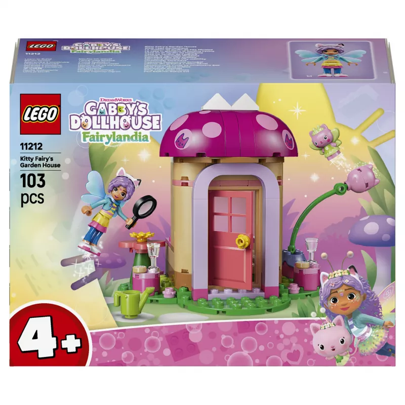 LEGO Gabby's Dollhouse Kitty Fairy's Garden House 11212 Būvēšanas komplekts bērniem no 4 gadiem (130 gab.)