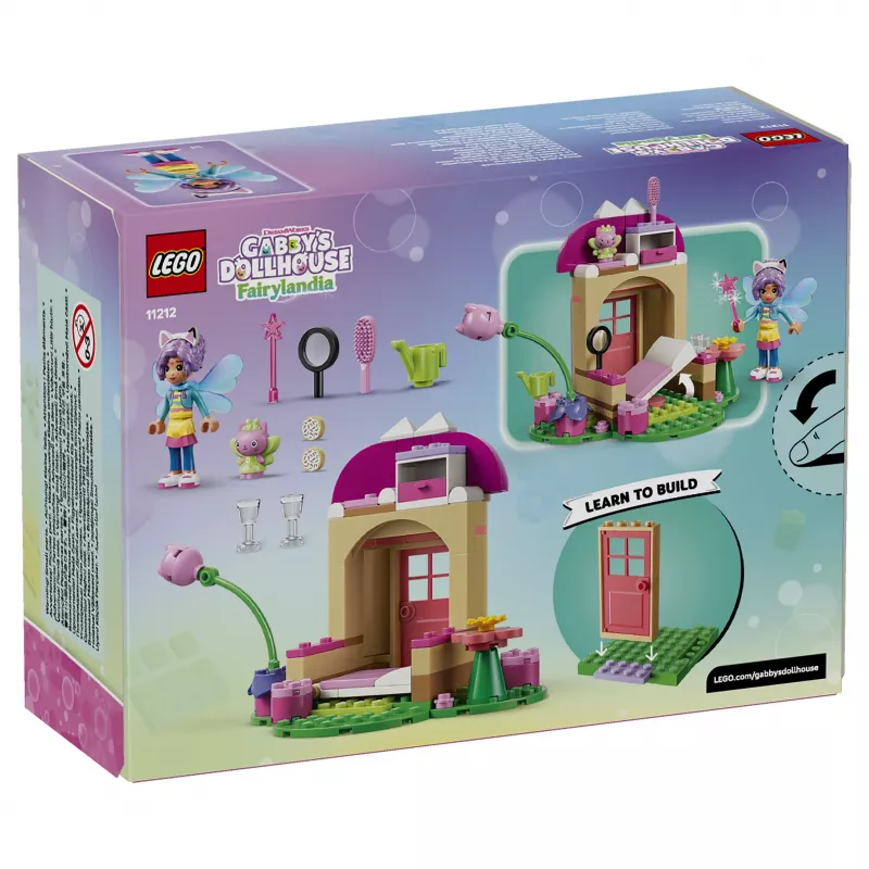 LEGO Gabby's Dollhouse Kitty Fairy's Garden House 11212 Būvēšanas komplekts bērniem no 4 gadiem (130 gab.)