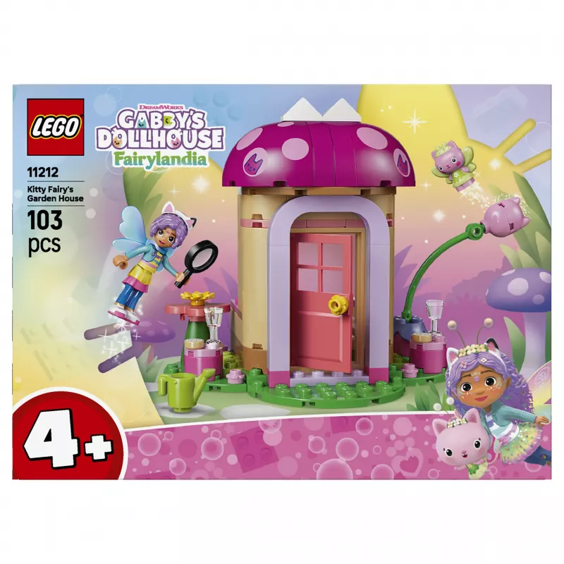 LEGO Gabby's Dollhouse Kitty Fairy's Garden House 11212 Būvēšanas komplekts bērniem no 4 gadiem (130 gab.)