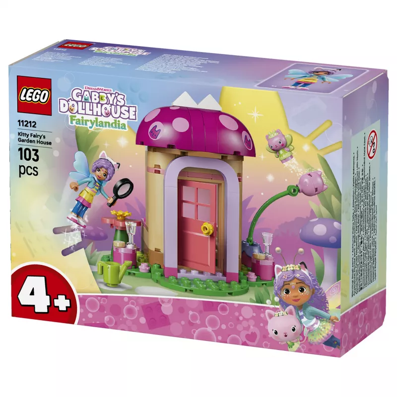 LEGO Gabby's Dollhouse Kitty Fairy's Garden House 11212 Būvēšanas komplekts bērniem no 4 gadiem (130 gab.)