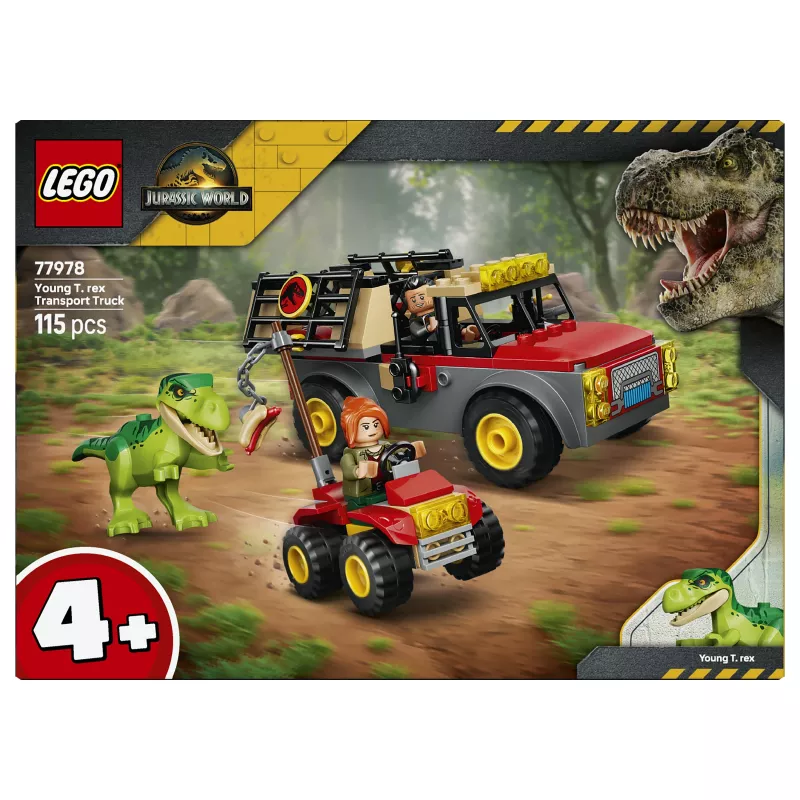 LEGO Jurassic World 77978 jaunā T. rex transporta kravas automašīna būvkomplekts