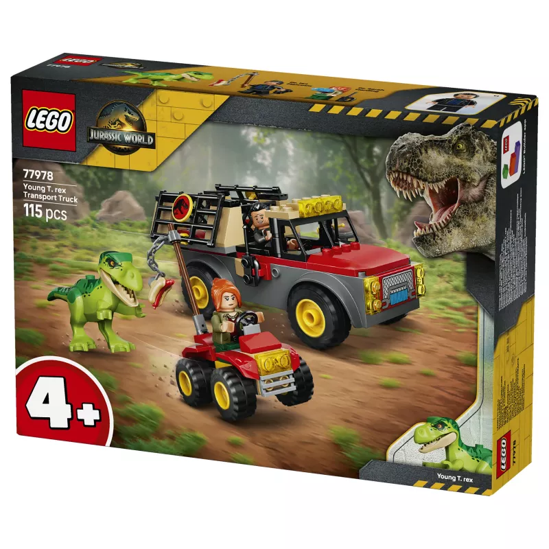 LEGO Jurassic World 77978 jaunā T. rex transporta kravas automašīna būvkomplekts