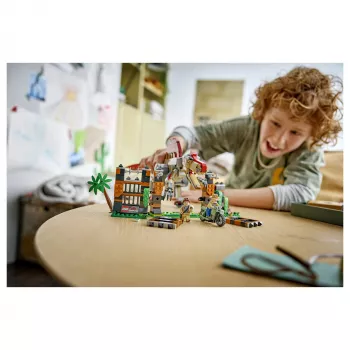 LEGO Jurassic World 77982 Spinosaurus dinozauru bēgšanas konstruktors ar Owen Grady un Claire Dearing minifigūrām (248 detaļas)