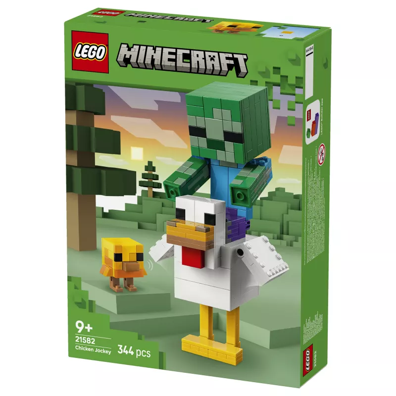 LEGO Minecraft 21582 Chicken Jockey būvēšanas komplekts