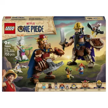 LEGO One Piece 75644 Dorry vs. Brogy - Giants of Little Garden būvēšanas komplekts (1500 detaļas, 3 minifigūras, vecumam 10+)