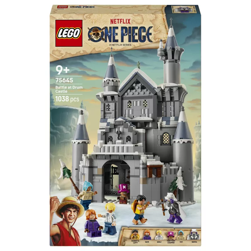 LEGO One Piece 75645 Kauja pie Drum pils konstruktors (1250 detaļas, 7 minifigūras)