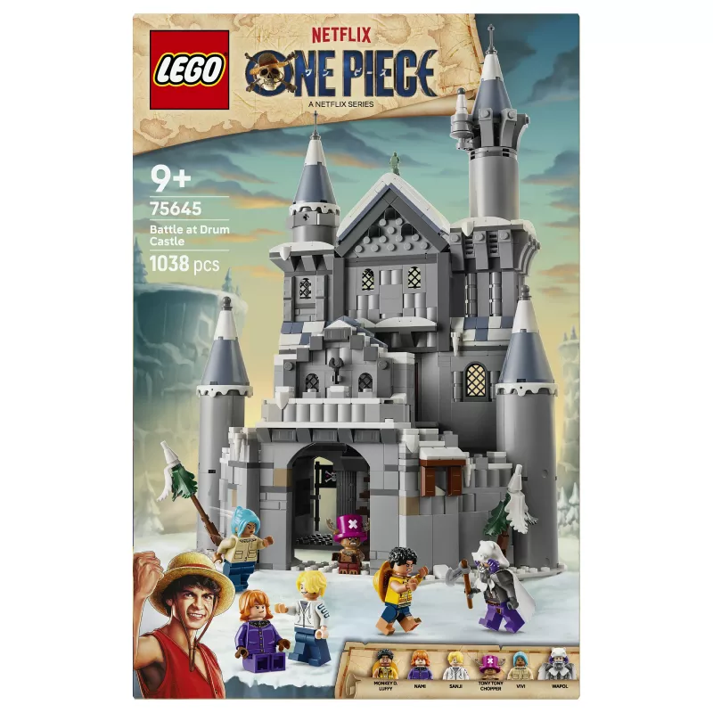 LEGO One Piece 75645 Kauja pie Drum pils konstruktors (1250 detaļas, 7 minifigūras)