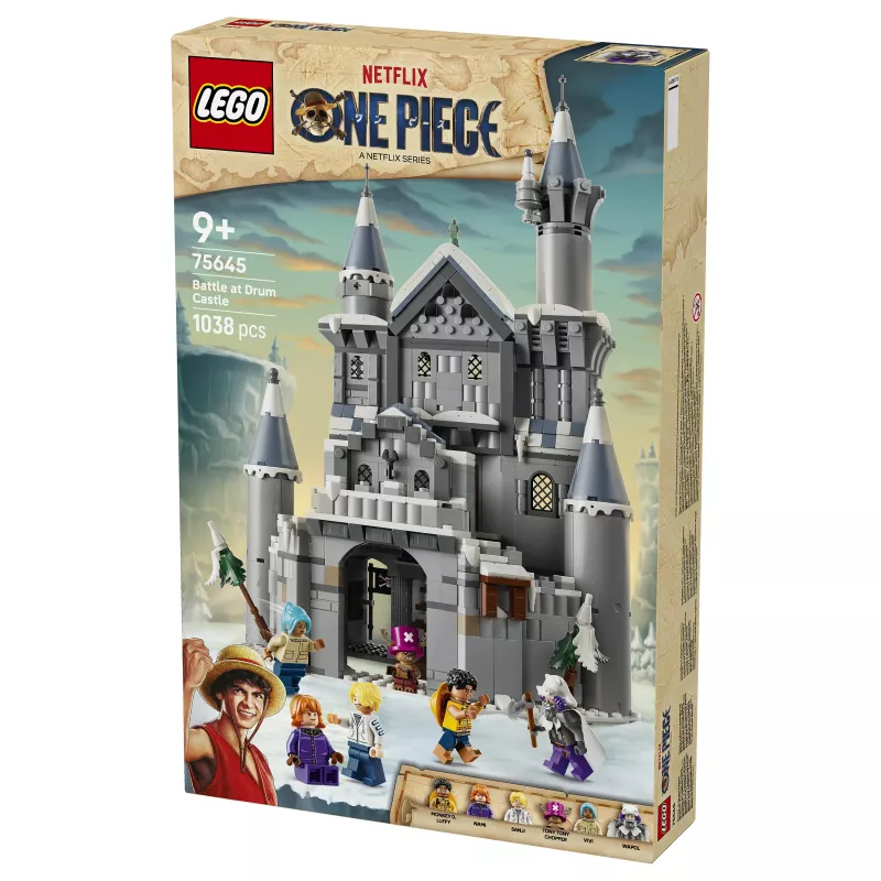 LEGO One Piece 75645 Kauja pie Drum pils konstruktors (1250 detaļas, 7 minifigūras)