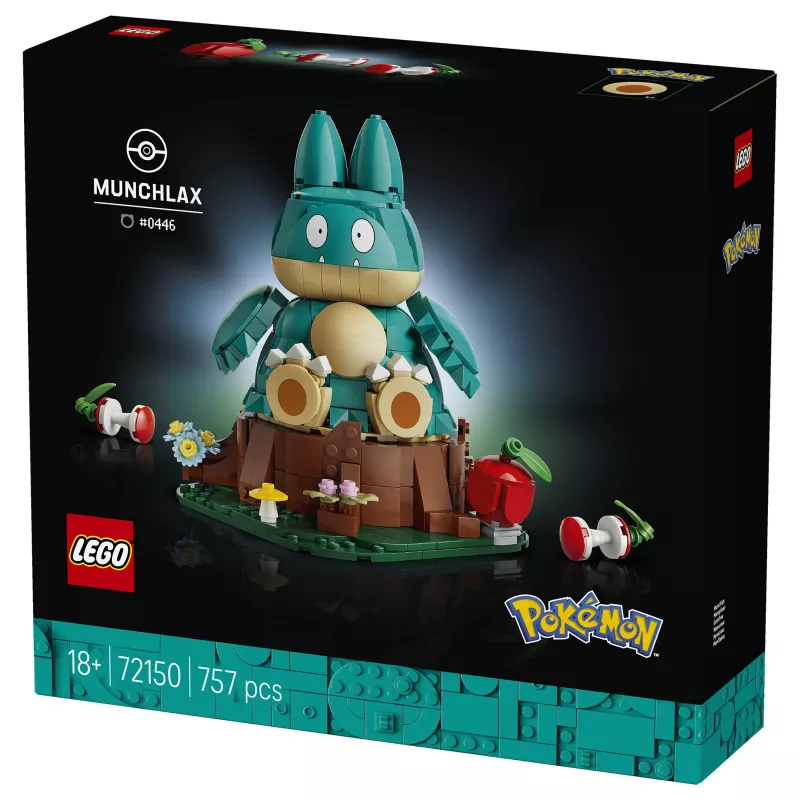 LEGO Pokémon 72150 Munchlax būvējama figūra (823 detaļas, vecums 10+)