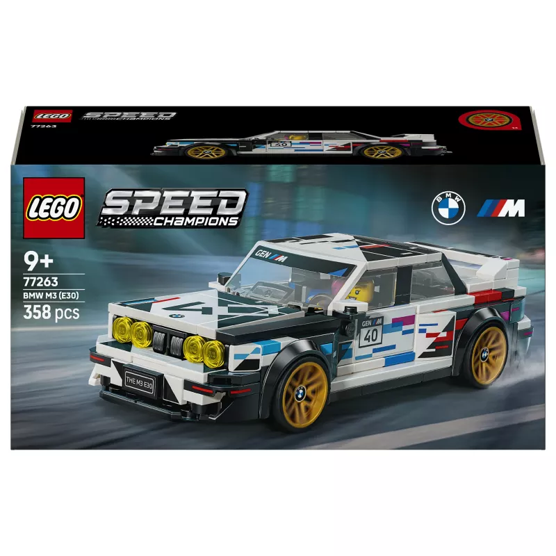 LEGO Speed Champions 77263 BMW M3 (E30) sacīkšu auto konstruktors