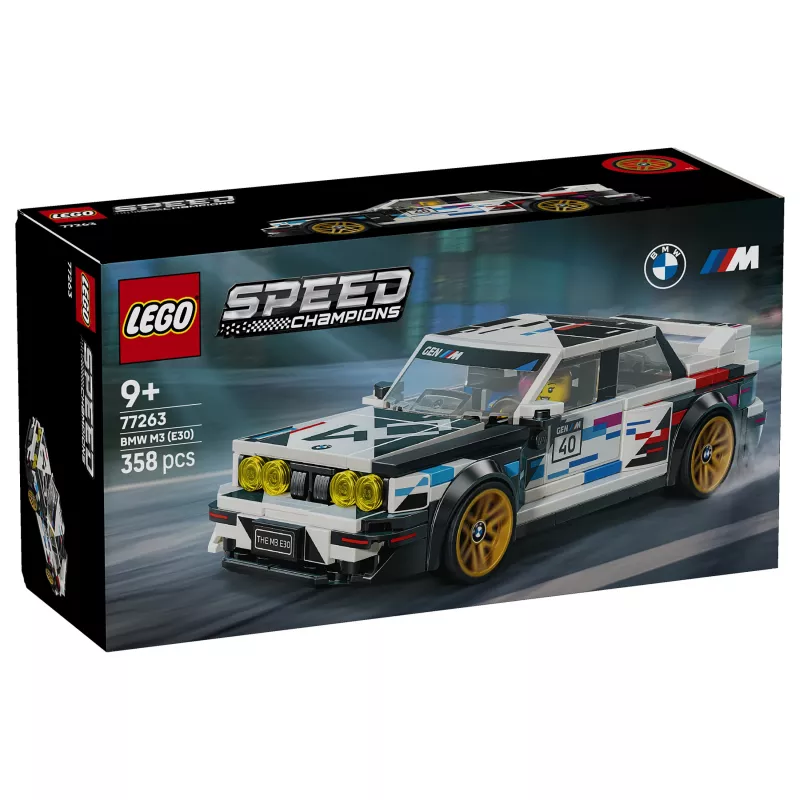 LEGO Speed Champions 77263 BMW M3 (E30) sacīkšu auto konstruktors