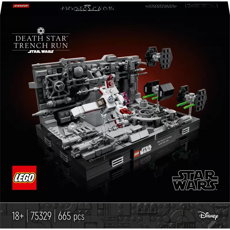 LEGO Star Wars Death Star Trench Run Diorama (75329) – 665 gabalu būvkomplekts pieaugušajiem
