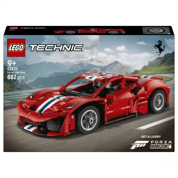 LEGO Technic 42235 Ferrari 488 Pista sacīkšu auto modeļa komplekts