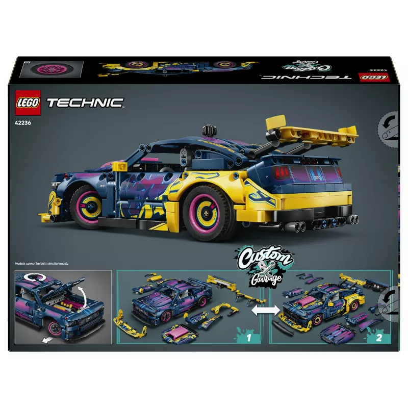 LEGO Technic 42236 Ford Mustang GT Custom Garage Race Car Building Set - 544 Pieces, 2 Pull-Back Motors, AR App, Ages 9+