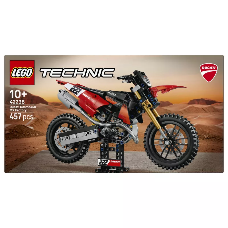 LEGO Technic 42238 Ducati Desmo450 MX Factory Motocikls