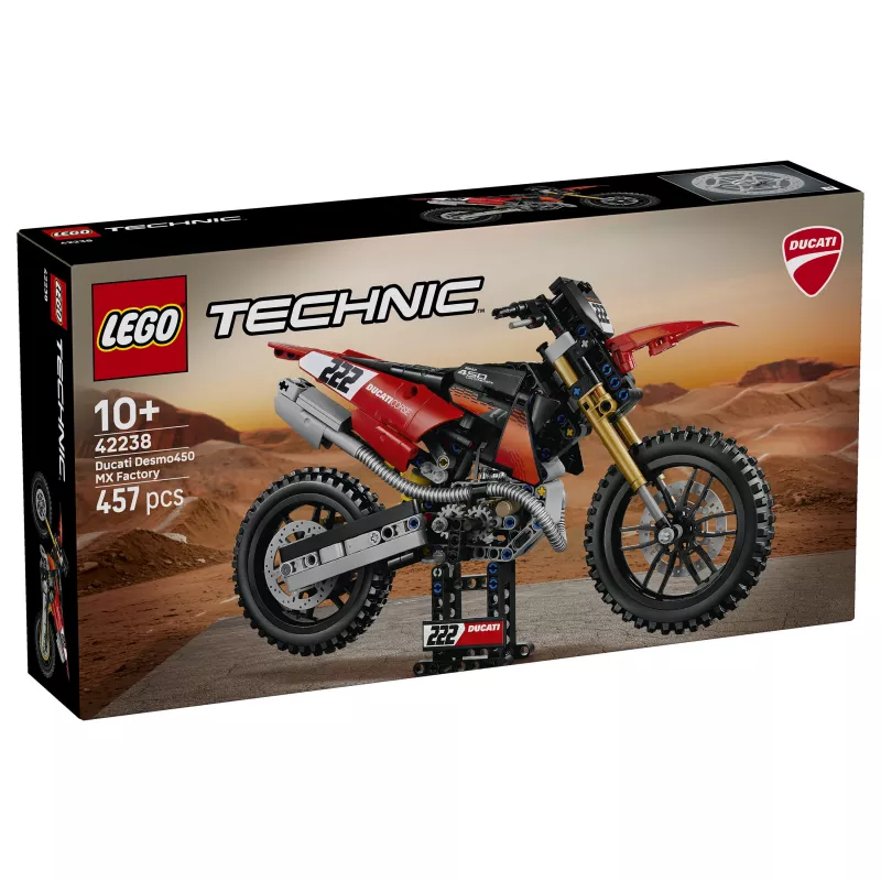LEGO Technic 42238 Ducati Desmo450 MX Factory Motocikls