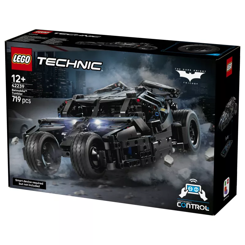 LEGO Technic 42239 Batmobile Tumbler - 1360 gabalu progresīvs būvēšanas komplekts bērniem un pieaugušajiem