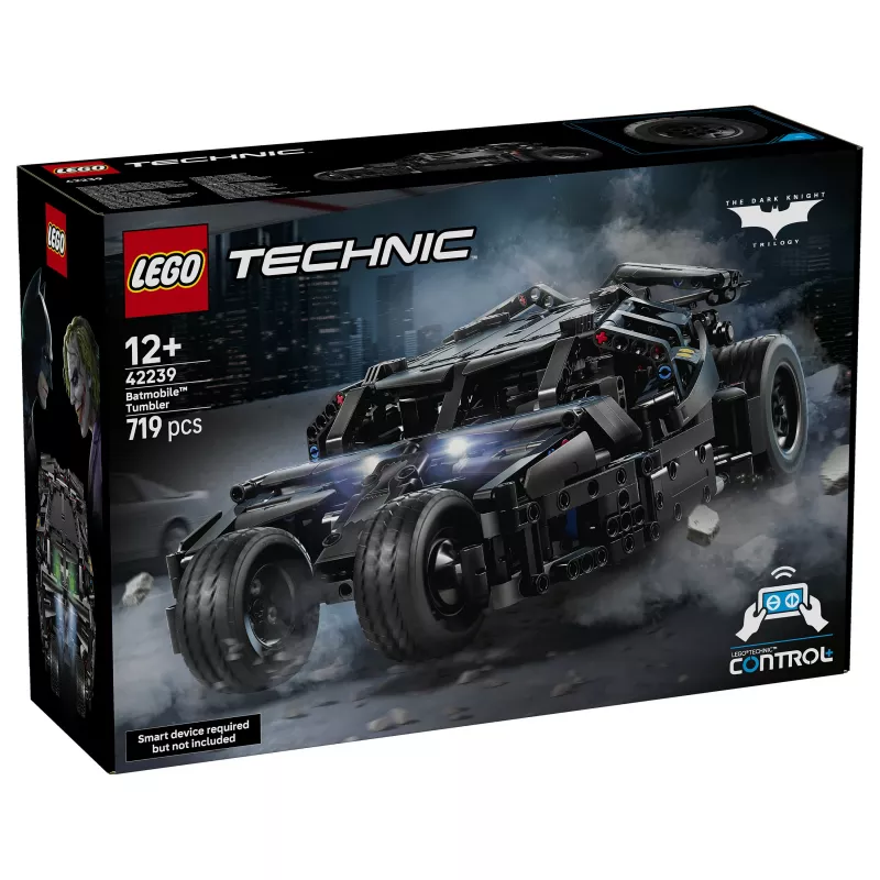 LEGO Technic 42239 Batmobile Tumbler - 1360 gabalu progresīvs būvēšanas komplekts bērniem un pieaugušajiem