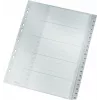 LEITZ 1284 A4 īpaši platais numurētais satura rādītājs 1-20, pelēks, 20 daļas, polipropilēns, 0,12 mm, ar rakstāmu vāka lapu 1284-00