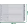 Leitz A-Z alfabētiskie atdalītāji, A4, pelēkas plastmasas cilnes uz 250 g/m² kartona, 20 daļas, 11 caurumu universālais perforators 1262-01-00