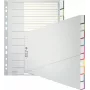 Leitz A4 tukšie atdalītāji, polipropilēns, pelēks, 10 daļas, universāls perforējums 1270
