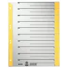 LEITZ A4 īpaši plata kartona dokumentu nodalītāji, 230gsm, pelēki ar dzeltenām tukšām cilnēm, 10 daļu komplekts 1652-00-15