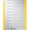 LEITZ A4 īpaši plata kartona dokumentu nodalītāji, 230gsm, pelēki ar dzeltenām tukšām cilnēm, 10 daļu komplekts 1652-00-15