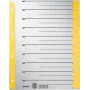 LEITZ A4 īpaši plata kartona dokumentu nodalītāji, 230gsm, pelēki ar dzeltenām tukšām cilnēm, 10 daļu komplekts 1652-00-15