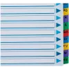 LEITZ A4 Mylar A–Z satura rādītāja atdalītāji, 26 iedaļas, daudzkrāsaini, universāls perforējums, 160 g/m², 1 komplekts (100167)
