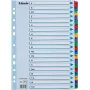 LEITZ A4 Mylar A–Z satura rādītāja atdalītāji, 26 iedaļas, daudzkrāsaini, universāls perforējums, 160 g/m², 1 komplekts (100167)