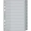 LEITZ A5 plastmasas atdalītāji, numurēti 1-10, pelēki, 10 daļas, polipropilēns, 0,12 mm, ar rakstāmu vāku 1285-00-00