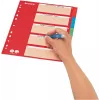 LEITZ kartona atdalītāji ar tukšām cilnēm, A4, 5 daļas, daudzkrāsaini, 160 g/m², ar sarkanu rakstāmu vāku 250 g/m² (4386-60-00)