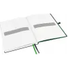 LEITZ Complete piezīmju grāmatiņa A5 rūtiņu, melna ādas izskata, 80 lapas ziloņkaula papīra, elastīga josla, pildspalvas turētājs 4473-00-95