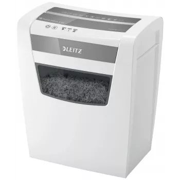 LEITZ IQ Home Office S P-4 daļiņu griezuma smalcinātājs, 8 loksnes, 10 L, balts (80360000)