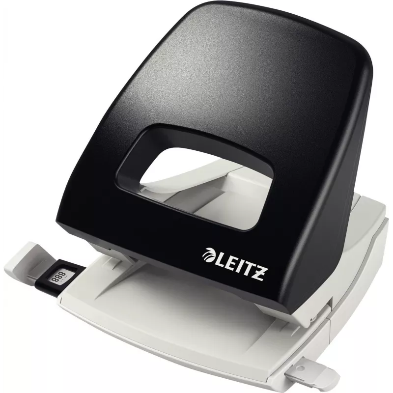 Leitz NeXXt galda perforators, 30 loksnes, 2 caurumi, 5,5 mm, A4-A6, Folio, US-Quart, metāls un plastmasa, melns 5005-00-95
