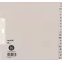 LEITZ Tauenpapier reģistrs, A-Z, A4, pusaugstuma, 20 daļu pelēks, 100 g/m², 80 mm perforācija, ar caurumu pastiprinājumu (6095-00-85)