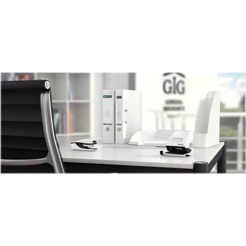 Leitz WOW 5008 galda organizators, spīdīgi balts, 4 nodalījumi, kuba dizains 5008-10-01