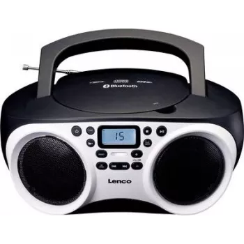 Lenco SCD-501 WH pārnēsājams CD atskaņotājs ar Bluetooth, FM radio, USB MP3 atskaņošanu, balts/melns