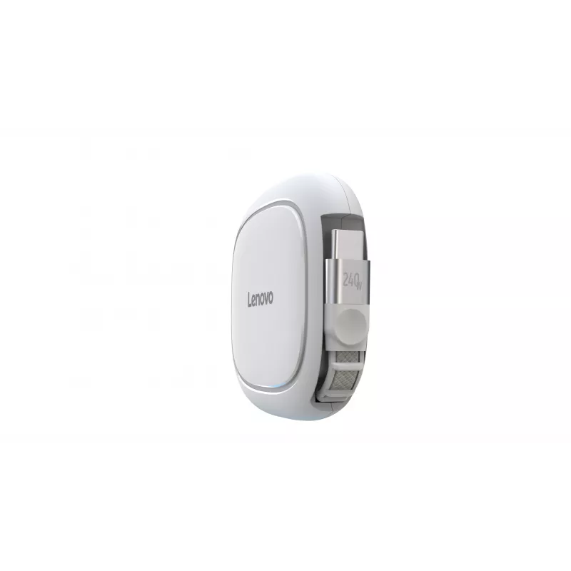 Lenovo 240W USB-C ievelkamais kabelis (balts) – USB 3.2 Gen 1, 5A, 4K@60Hz, E-Marker