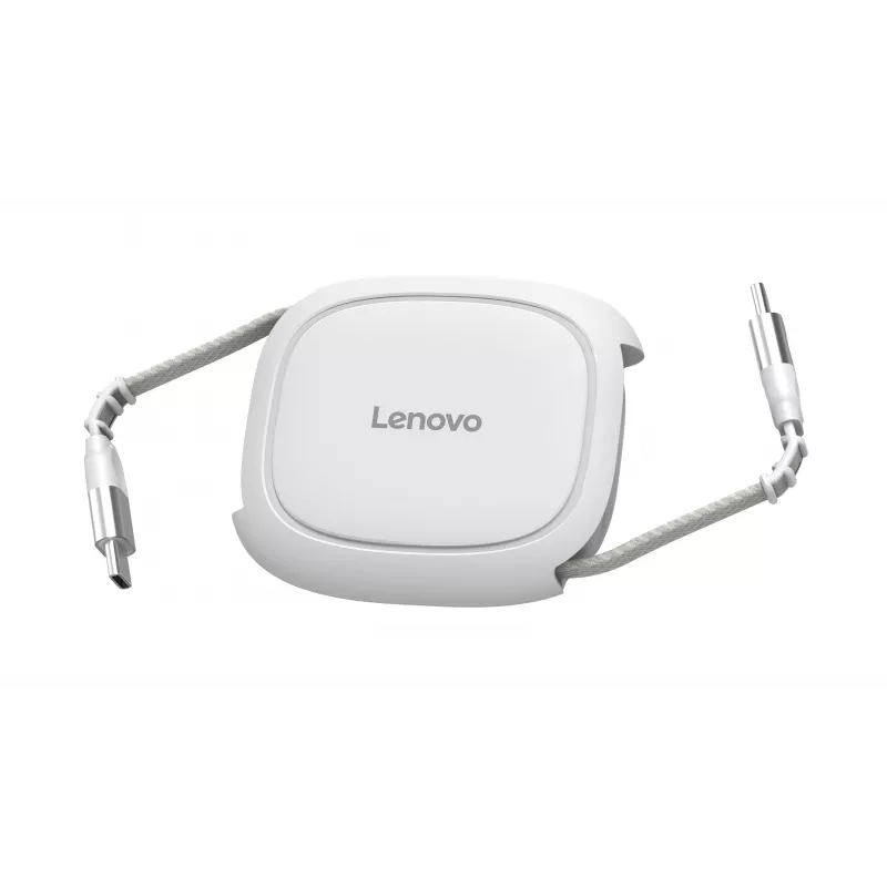 Lenovo 240W USB-C ievelkamais kabelis (balts) – USB 3.2 Gen 1, 5A, 4K@60Hz, E-Marker