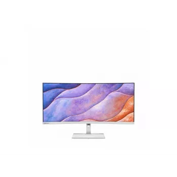 Lenovo L34W-4C 34 collu izliekts WQHD Ultrawide IPS monitors 120Hz, 150mm augstuma regulēšana, mākoņpelēks