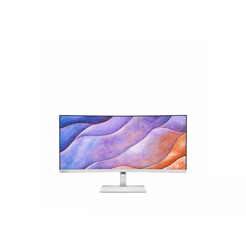 Lenovo L34W-4C 34 collu izliekts WQHD Ultrawide IPS monitors 120Hz, 150mm augstuma regulēšana, mākoņpelēks