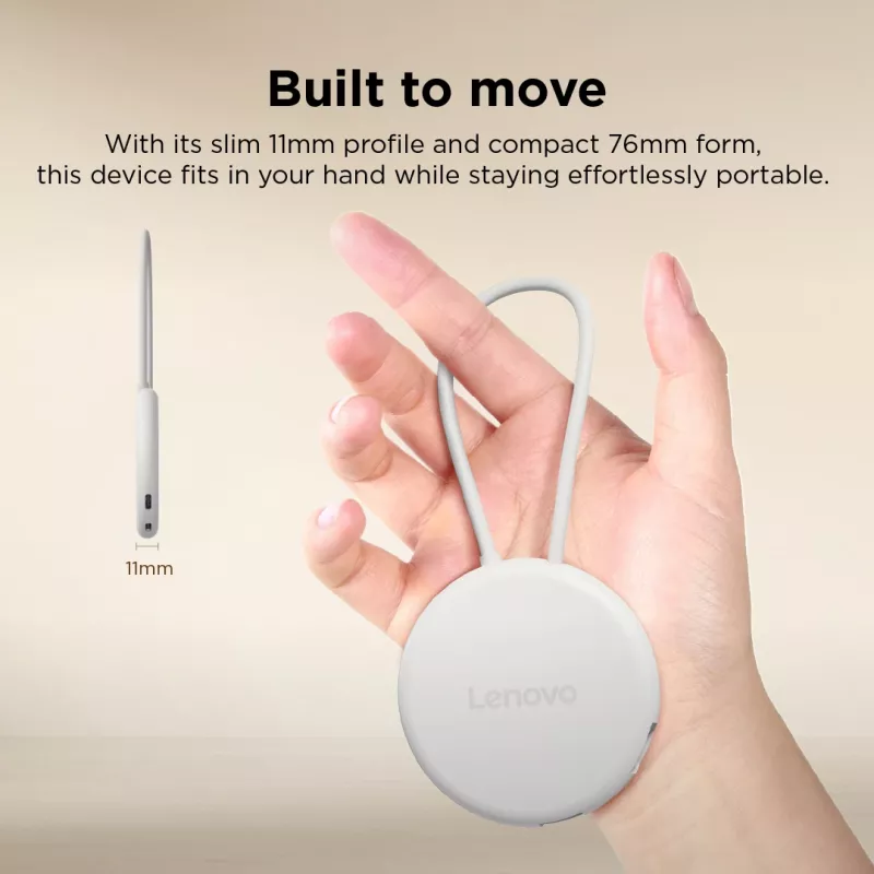 Lenovo Slim USB-C Hub GX91V16416 sadalītājs, HDMI 2.1, USB 10 Gbps, Seashell