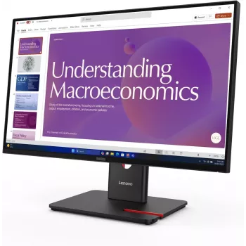 Lenovo T24D-40 23.8 inch WUXGA IPS monitors ar USB centrmezglu un ergonomisku statīvu