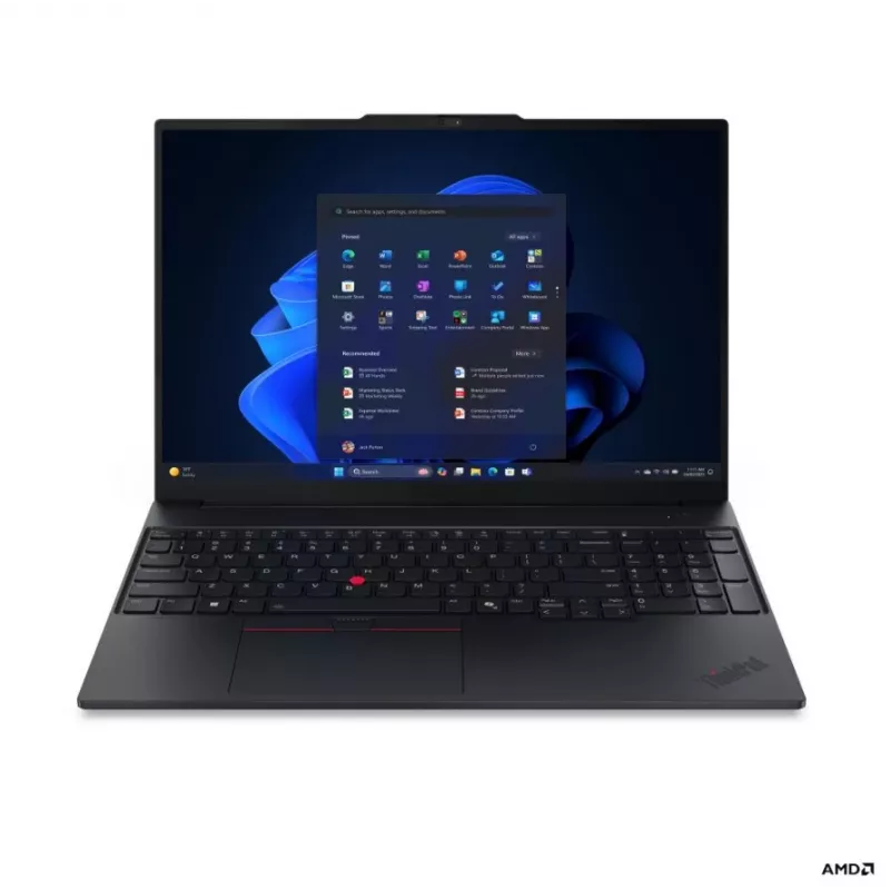 Lenovo ThinkPad E16 G4 AMD 16 collu WUXGA IPS klēpjdators, AMD Ryzen AI 5 330, 16 GB DDR5, 512 GB SSD, AMD Radeon 820M Graphics, Windows 11 Pro, melns