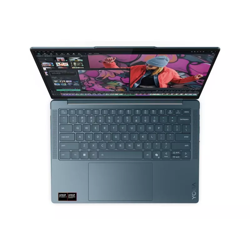 Lenovo Yoga Slim 7 14AKP10 AMD 14 collu OLED WUXGA klēpjdators, Tidal Teal, AMD Ryzen AI 7 350, 16GB LPDDR5X, 512GB SSD, Windows 11 Home