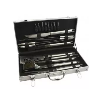 Leopold Vienna BBQ komplekts 18 gab. 8x24x27 cm Nerūsējošais tērauds Alumīnija korpuss Sudrabs
