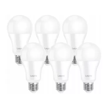 LEPRO 100080-DW-EU-6 LED spuldze E27 A60 13W (100W ekvivalents) 1521lm 6500K dienasgaismas balta, 6 iepakojums
